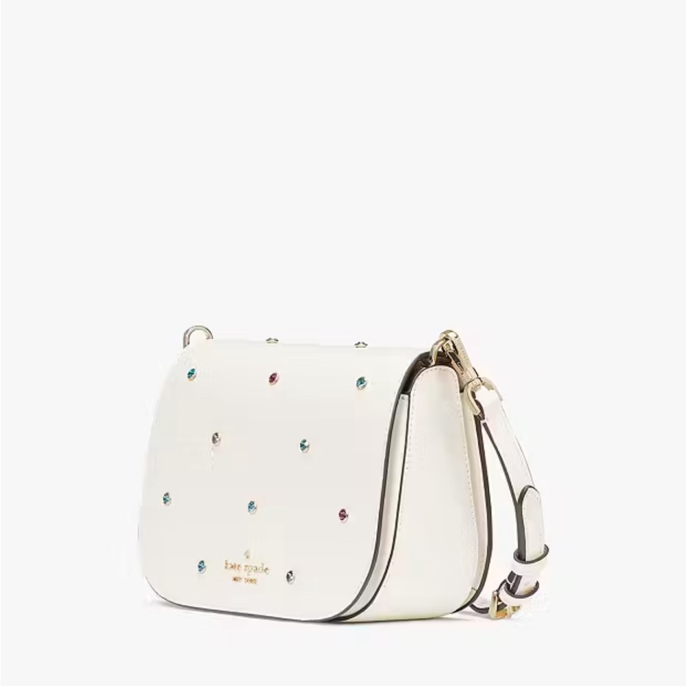 Kate Spade White Multicolor Studded Crossbody Bag - Picture 2 of 8